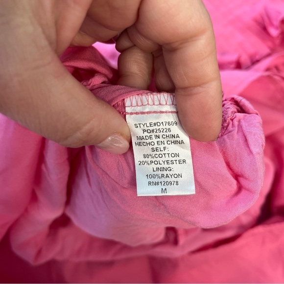 Gorgeous pink Entro pleated ruffle top dress size medium - Picture 8 of 9
